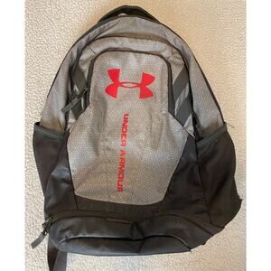 Under Armour Storm Gray/Red Backpack Hustle 5.0